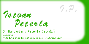 istvan peterla business card